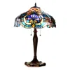 Chloelighting Lydia Tiffany-style 2 Light Victorian Table Lamp 17" Shade