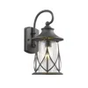 Chloelighting Marhaus Transitional 1 Light Black Outdoor Wall Sconce 15" Height