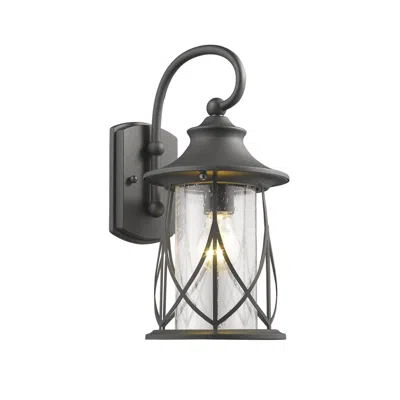 Chloelighting Marhaus Transitional 1 Light Black Outdoor Wall Sconce 15" Height