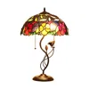 Chloelighting Mariebelle Tiffany-style Floral Stained Glass Table Lamp 16" Width