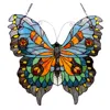 Chloelighting Mariposa Tiffany-glass Butterfly Window Panel 21x20