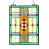 Chloelighting Mathias Tiffany-glass Window Panel 17.5x25