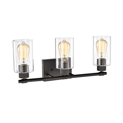 Chloelighting Mercy Contemporary 3 Light Rubbed Bronze Bath Vanity Fixture 22" Width