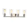 Chloelighting Mercy Contemporary 4 Light Brushed Nickel Bath Vanity Fixture 27" Width