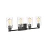 Chloelighting Mercy Contemporary 4 Light Rubbed Bronze Bath Vanity Fixture 27" Width