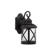 Chloelighting Milania Adora Transitional 1 Light Black Outdoor Wall Sconce 16" Height In Black