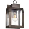 Chloelighting Milton Industrial-style 1 Light Antique Gold Outdoor Wall Sconce 14" Tall