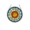 Chloelighting Minerva Tiffany-glass Circus Tent 18" Round Window Panel