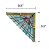 Chloelighting Obsidian Mission Tiffany-glass Window Panel 10" Wide
