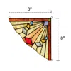 Chloelighting Orchid Mission Tiffany-glass Window Panel 8" Wide