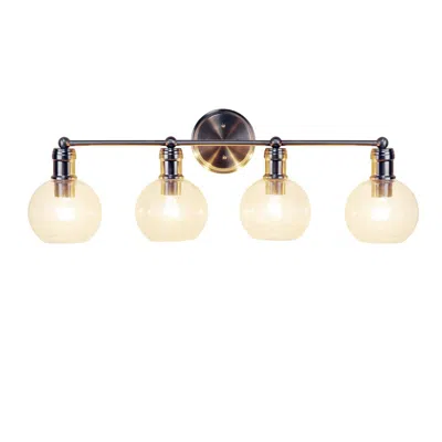 Chloelighting Oxa Transitional Brushed Nickel 4 Light Vanity Bath Light 30" Wide
