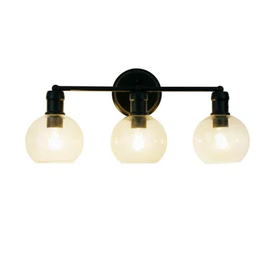 Chloelighting Oxa Transitional Matt Black 3 Light Vanity Bath Light 22" Wide