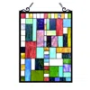 Chloelighting Picasso Tiffany-glass Rectangle Window Panel 18x24