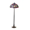 Chloelighting Priscilla Tiffany-style 2 Light Victorian Floor Lamp 18" Shade