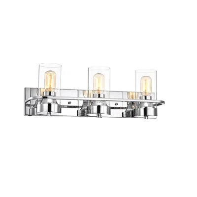 Chloelighting Raelyn Contemporary 3 Light Chrome Bath Vanity Fixture 22" Width