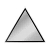 Chloelighting Reflection Contemporary Black Finish Triangle Framed Wall Mirror 31.5" Height In Black