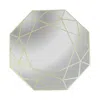 Chloelighting Reflection Contemporary-style Octagon Golden Finish Wall Mirror 30" Tall