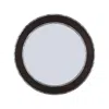 Chloelighting Reflection Vertical Hanging Black-wood Finish Circle Framed Wall Mirror 30" Height