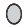 Chloelighting Reflection Vertical Hanging Black-wood Finish Oval Framed Wall Mirror 35" Height