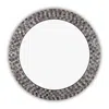Chloelighting Reflection Vertical Hanging Seashell Finish Round Framed Wall Mirror 30" Height