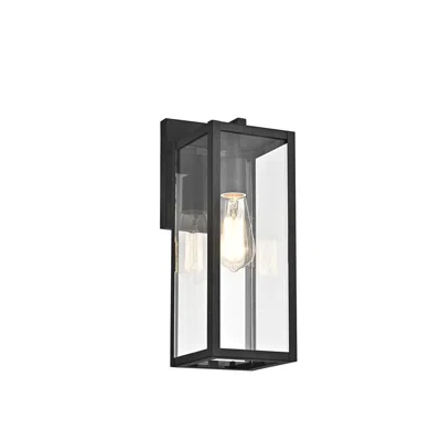 Chloelighting Richard Transitional 1 Light Textured Black Outdoor Wall Sconce 14" Height