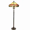 Chloelighting Ridley Tiffany-style 2 Light Mission Floor Lamp 18" Shade