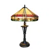 Chloelighting Ridley Tiffany-style 2 Light Mission Table Lamp 18" Shade