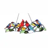 Chloelighting Rubina Tiffany-style Animal Stained Glass Window Panel 10" Height