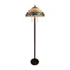 Chloelighting Serenity Victorian Tiffany-style Dark Bronze 2 Light Floor Lamp 18" Wide