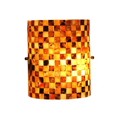 Chloelighting Shelley Mosaic-style Seashell Wall Sconce 8" Height In Multi