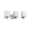 Chloelighting Solbi Contemporary 3 Light Chrome Finish Bath Vanity Wall Fixture White Alabaster Glass 24" Wide