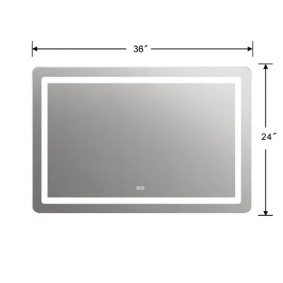Chloelighting Speculo Back Lit Led Mirror 4000k Warm White 36" Wide