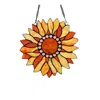 Chloelighting Sundance Tiffany-style Floral Stained Glass Window Panel 11" Height