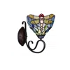 Chloelighting Sunniva Dragonfly Tiffany-style Dark Bronze 1 Light Wall Sconce 8" Wide