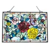 Chloelighting Sunsprite Tiffany-style Floal Stained Glass Window Panel 27" Width In Multi