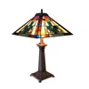 Chloelighting Taite Tiffany-style 2 Light Mission Table Lamp 16" Shade