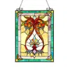 Chloelighting Theodore Tiffany-glass Victorian Window Panel 17.5x25