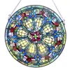 Chloelighting Tiffany-glass Baroque Window Panel 24" In Multi