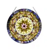 Chloelighting Tiffany-glass Edwardian Man Window Panel 22" In Multi