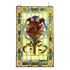 Chloelighting Tiffany-glass Tulips Design Window Panel 20x32