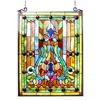 Chloelighting Tiffany-glass Victorian Window Panel 18x24 In Multi