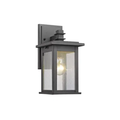 Chloelighting Tristan Transitional 1 Light Black Outdoor Wall Sconce 12" Height