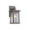 Chloelighting Tristan Transitional 1 Light Rubbed Bronze Outdoor Wall Sconce 12" Height