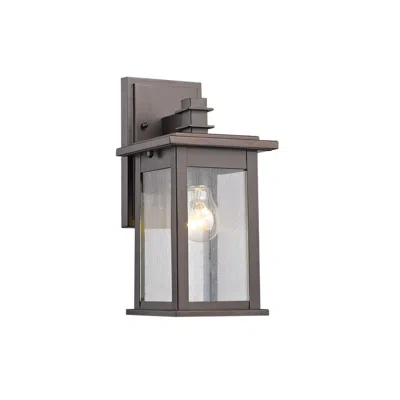 Chloelighting Tristan Transitional 1 Light Rubbed Bronze Outdoor Wall Sconce 12" Height