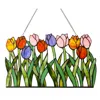 Chloelighting Tulipa Tiffany-glass Tulips Window Panel 18" Wide
