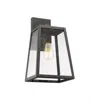 Chloelighting Xandra Industrial 1 Light Textured Black Outdoor Wall Sconce 16" Tall