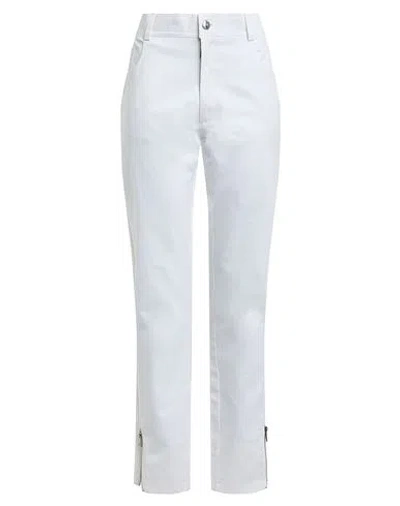 Chmps ? Parisse Chmps ?! Parisse Woman Jeans White Size L Cotton, Polyester, Elastane