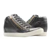 Chocolat Blu Barbo Black Leather Women's Wedge Sneaker