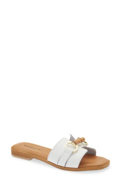 Chocolat Blu Baz Slide Sandal In White