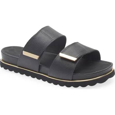 Chocolat Blu Candi Slide Sandal In Black